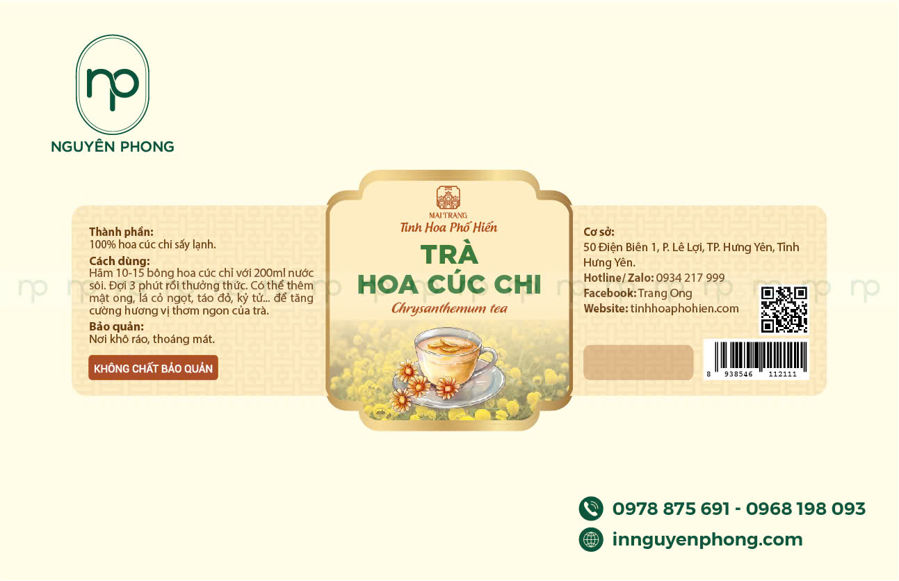 Thiết kế tem trà 